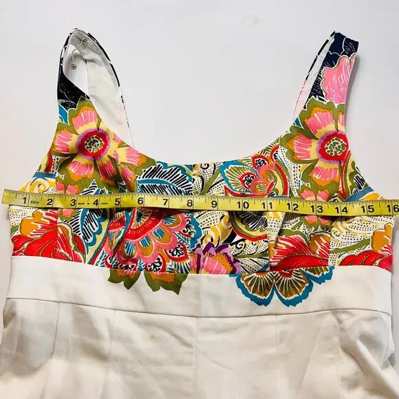 Nine West Floral Sleeveless A Line Dress Size 4 Multicolored - Picture 9 of 11